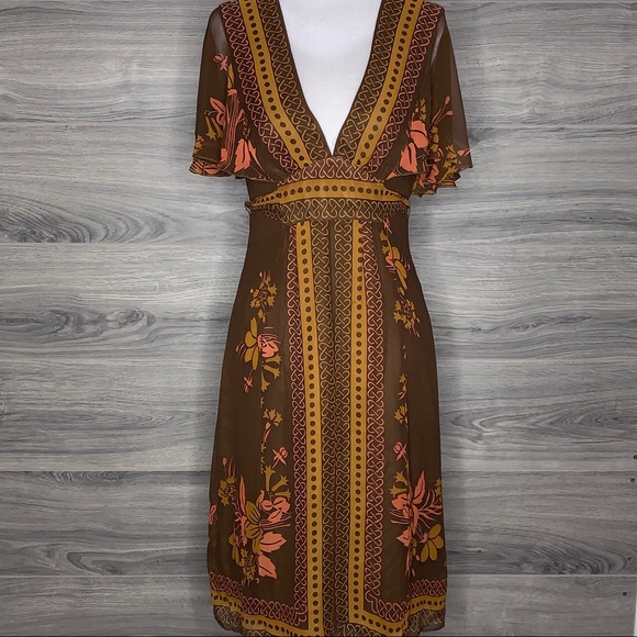 Anthropologie Dresses & Skirts - Anthropologie Anna Sui Silk Flutter Sleeve Dress